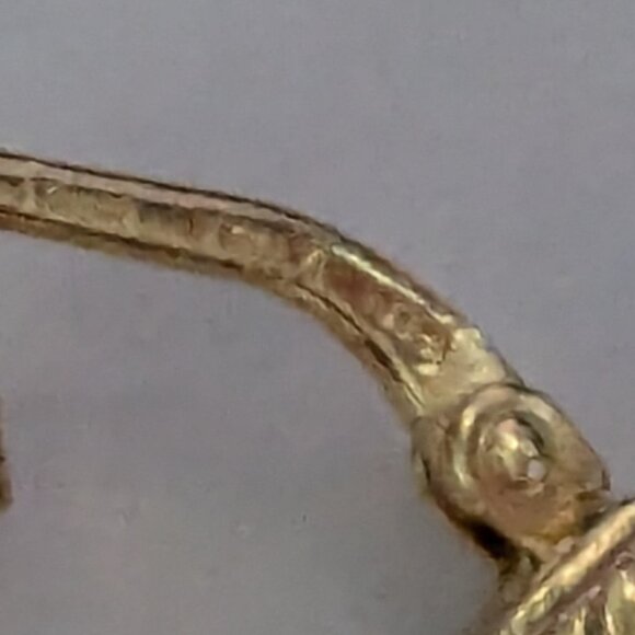 ITAOR Italy 925 Gold Vermeil Hoop Pierced Earrings - Picture 5 of 5